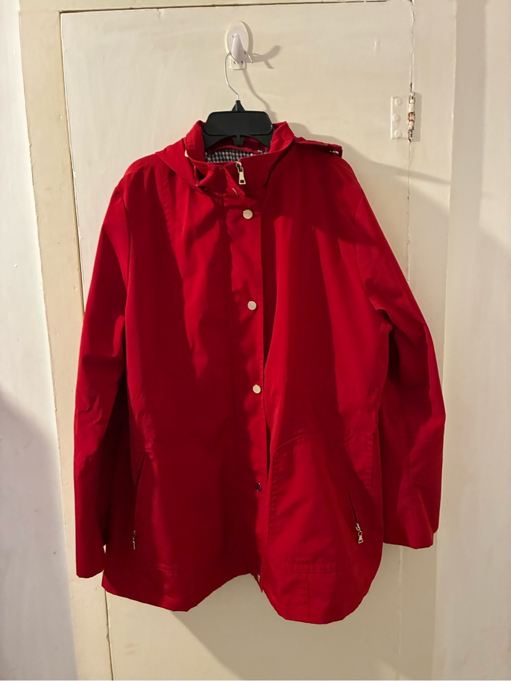 London Fog Red Lined Women's Raincoat- XL